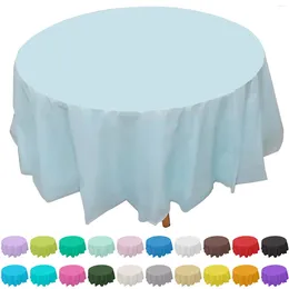 Table Cloth 12 Pack Premium Plastic Disposable 84 Inch Round Tablecloth Covers Clothes For Party