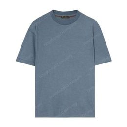 Designer Men T Shirt Breathable Loro Piano Mens Blue Sunset Philion Jersey Cash T-shirt Short Sleeves Tops Summer Tshirts Piana