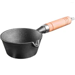 Pans Mini Oil Pan Skillet Baby Food Cooking Pot Nonstick Saucepan Stainless Steel Household Wooden Milk Heating Cast Iron