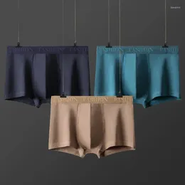 Underpants Men's Cotton Boxer Solid Color Breathable Underwear Four Boxed U Convex Sexy Plus Size Wide Waist Boxers