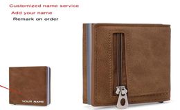 RFID Top Pu Leather Wallet Multifunction Magnet Men Women Credit Card Holder with Note Compartment Coin Pocket 22021815599746432450