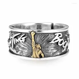 Wedding Rings Thai Silver Victory Ring Motivational Open Adjustable