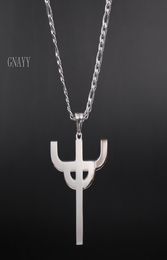 jewelry 3242mm size Gothic Punk Judas Priest Necklace Stainless Steel Men039s Favorite Pendant merch logo symbol Char6887042