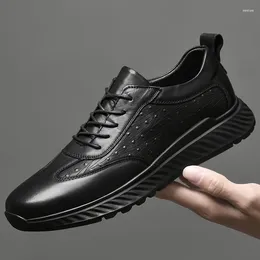 Casual Shoes For Men 2024 Fashion Zapatillas Hombre Men's Genuine Leather Sneakers Male Flat Tenis Masculino