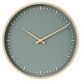 Wall Clocks 11.5" Round Indoor Green Analogue Clock Living Room Kitchen Office Classroom Quiet Beauty & Strong Durability Style 2024