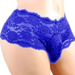 Panties Lace Men's Underwear Breathable Sexy Plus Size Sex Lingerie Male Jockstrap Briefs G-string Thongs Porno Underpants