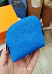 MICAELA Classic coin purse pouch soft cowskin genuine leather Mini key pouch handbags purses wallet case porte monnaie2354931