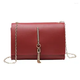 Shoulder Bags 2024 Brand Fashion Women Chain Bag PU Leather Tasslel Small Handbags Female Mini Mobile Phone For Ladies Girls