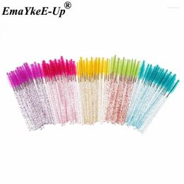 False Eyelashes 2bags 100pcs Shiny Disposable Eyelash Applicator Wands Curler Brush Set Mascara Eyebrow Spoolers Comb Spoolies Brushes