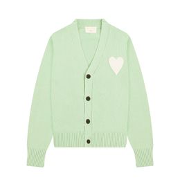 Cardigan a maglia a strisce per donne, maglione con scollo a V, top a maniche lunghe sciolte, tendenza coreana, ricamo cardiaco d'amore, moda che va con tutto, cappotto più venduto per le donne