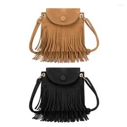 Cosmetic Bags Retro Phone Purse Female Crossbody Bag Vintage Tassels Small Shoulder Drop