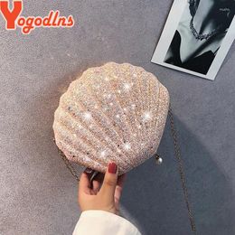 Evening Bags Cute Sequins Small Shell Bag Shoulder Handbags Phone Money Pouch Chain Crossbody For Women