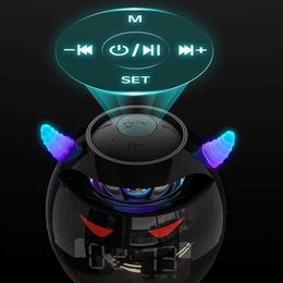 Portable Speakers Bluetooth Speaker audio with LED Digital Alarm Clock Music Player Wireless Ball Shape Clock Speaker Mini Speaker Alarm clock