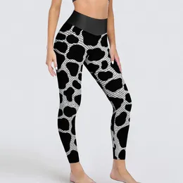 Women's Leggings Dalmatian Dog Sexy Animal Print Fitness Running Yoga Pants Push Up Stretchy Sports Tights Women Novelty Custom Leggins