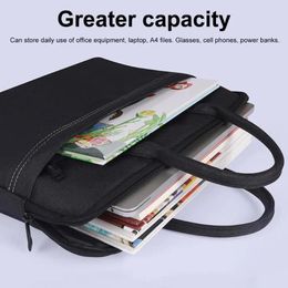 Storage Bags Briefcase Anti-scratch Waterproof Shockproof Large Capacity Portable Notebook Computer Case Laptop Handbag Fabric For Travel