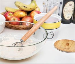 Dough Whisk Mixer Blender Bread 2 Eyes Style Egg Beater Stainless Steel Dutch Style Danish Cake Dessert Mixer Blender Admixer Tool6912256