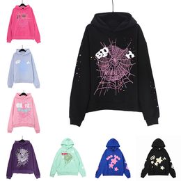 Toptan Tasarımcı Örümcek Hoodies Pullover Pembe Kırmızı Hoodie Hoodys Pantolon Erkek Kadınlar Sweatshirts Baskı En Kalite Birçok Renk 2024