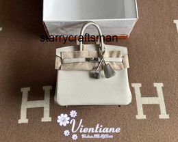 Women Luxury Handbag L Directors hand bag 25cm white powder white 10 Togo cowhide silver buckle