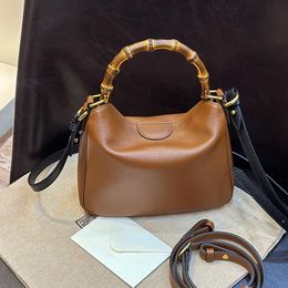 top quality designer bag diana classic handbag fashion women genuine leather bamboo tote bag vintage top handle shopping messenger cross body Satchel bag purse