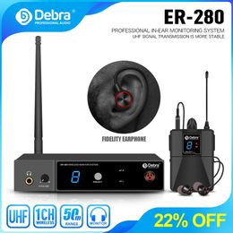 Debra ER-280 In-Ear Monitoring Wireless System Singal Channel UHF With Multiple Transmitter For Small Concerts And Home Theater. 240411