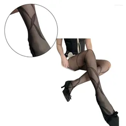 Women Socks Ribbon Pattern See Through Pantyhose Japanese Sweet Sheer Tights