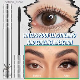 Mascara Mascara Waterproof Lengthens Eyelashes Extension Black Non-smudge Lengthening Volume Silk Fibre Mascara Cosmetics L410