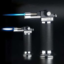 Without Gas Lighter Windproof BBQ Kitchen Cooking High Capacity Torch Turbine Lighter Spray Gun Jewelry Metal Welding Men's Gifts