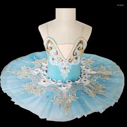 Stage Wear Blue Swan Lake Professional Ballerina Ballet Tutu For Child Kids Girls Women Adult Party Dance Costume