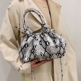 Bag Luxury Women Brand Tote Bags Snake Print Shoulder Small Pleated Messenger Ladies Snakeskin Pattern Crossbody Handbag