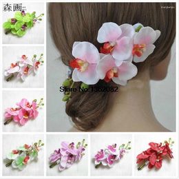 Hair Clips Bride Bridesmaid Head Clip Vacation Bohemian Butterfly Orchid Hairpins Women's Simulation Flower MF64