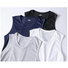 Men's Tank Tops Mesh Summer Fitness Vest 2024 Quick Drying Sleeveless T-shirt Basketball Sports Muscle