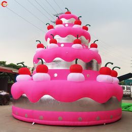 Free Ship Outdoor Activities 8mH (26ft) with blower giant inflatable cake model air balloon for sale001