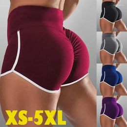 Women's Shorts Plus Size XS-5XL Women Summer Sports Casual Slim Fit High Waisted Elastic Short Pants Ladies Fashion Running Yoga