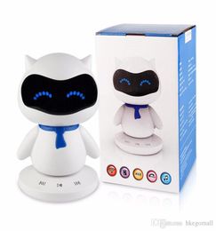 Mini Portable cute Robot Smart Bluetooth Speaker With Music Calls Hands TF MP3 AUX Function for All Bluetooth Devices9630558