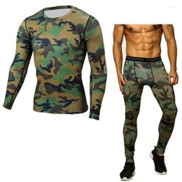 Men's Thermal Underwear Camouflage Winter Top Quality Men Sets Compression Sweat Quick Drying Thermo Clothing