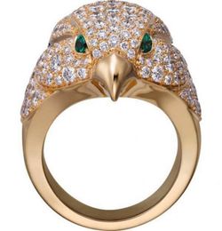 Luxury brand owl ring diamonds Top quality 18 K gilded rings brand design new selling diamond anniversary gift classic style europ4999649