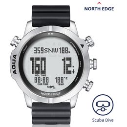 NORTH EDGE AQUA Men's Professional Diving Watch Scuba Diving NDL 200m Altimeter Barometer Compass snorkeling Watches