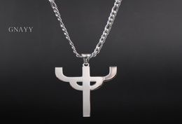 jewelry 3242mm size Gothic Punk Judas Priest Necklace Stainless Steel Men039s Favorite Pendant merch logo symbol Char7886494