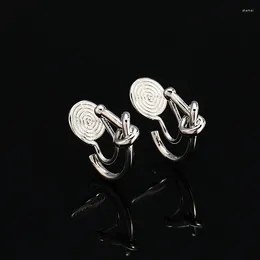 Stud Earrings Fashion Round Ear Studs One-piece Mosquito Coil Clips Women Without Holes Knotted