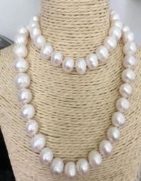 Hand knotted natural 1011 mm white fresh water cultured pearl necklace long 90cm fashion jewelry4717233