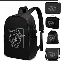 Backpack Funny Graphic Print Bungo Stray Dogs USB Charge Men School Bags Women Bag Travel Laptop