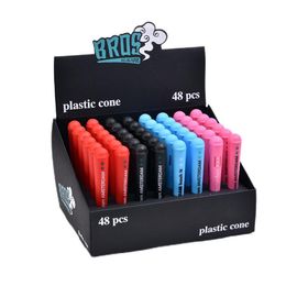 Smoke Accessories Full Box 4 Colour 1 box 48pcs Plastic Airtight Water Stash Tube Joint Tube Size 110MM