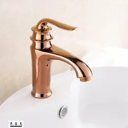 Bathroom Sink Faucets European Style Copper Gold Basin Sitting Faucet Filter Bubbler Under Counter Rose Washbasin