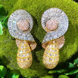 Dangle Earrings GODKI Exclusive Twist Infinity Drop For Women Wedding Cuban Chain Link Cubic Zirconia CZ Jewellery Hip Hop Chains