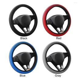 Steering Wheel Covers Universal Auto Cover Wear Resistant Car Sleeve Elastic Fibre Leather Decoration DIY Parts