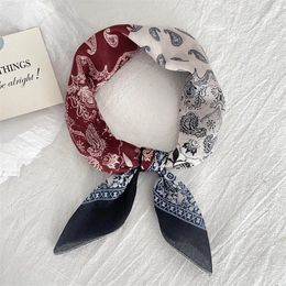 Scarves 58cm Square Scarf Japanese Handkerchief Pocket Cotton Hair Accessory Face Covering Placemat