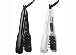 Hair Volumizing Iron 2 IN 1 Straightener Curling Ceramic Crimper Corrugated Curler Flat 3D Fluffy Styling Tool 53 2201248827962