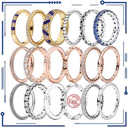 925 Silver 2023 New, Rose Gold, Silver Gold Tri Color PAN Ring Ladies 039 Wholesale Free Shipping of Jewelry and Fashion Accessories