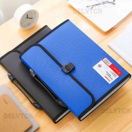Wallets DELVTCH 13 Pocket Layer A4 Size Expanding Wallet File Folder Bills Paper Document Storage Organ Bag Holder Office Organizer Case