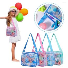 Storage Bags Children's Toy Bag Travel Beach Hollow See-through Mesh Shoulder Swimming Accessories For Boys Girls